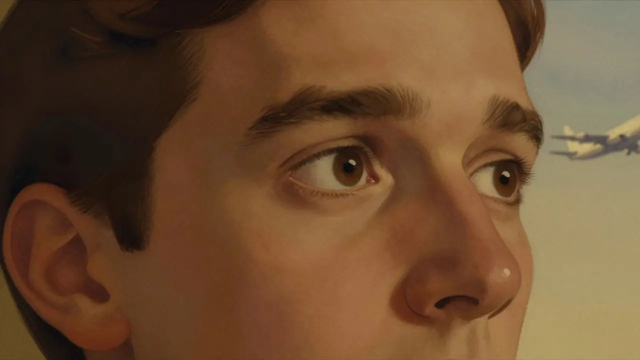 Klient během bilaterální stimulace s představou letadla (fobie letu).