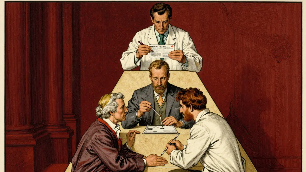 Pyramida péče zobrazující spolupráci psychologa, klinického psychologa a psychiatra.