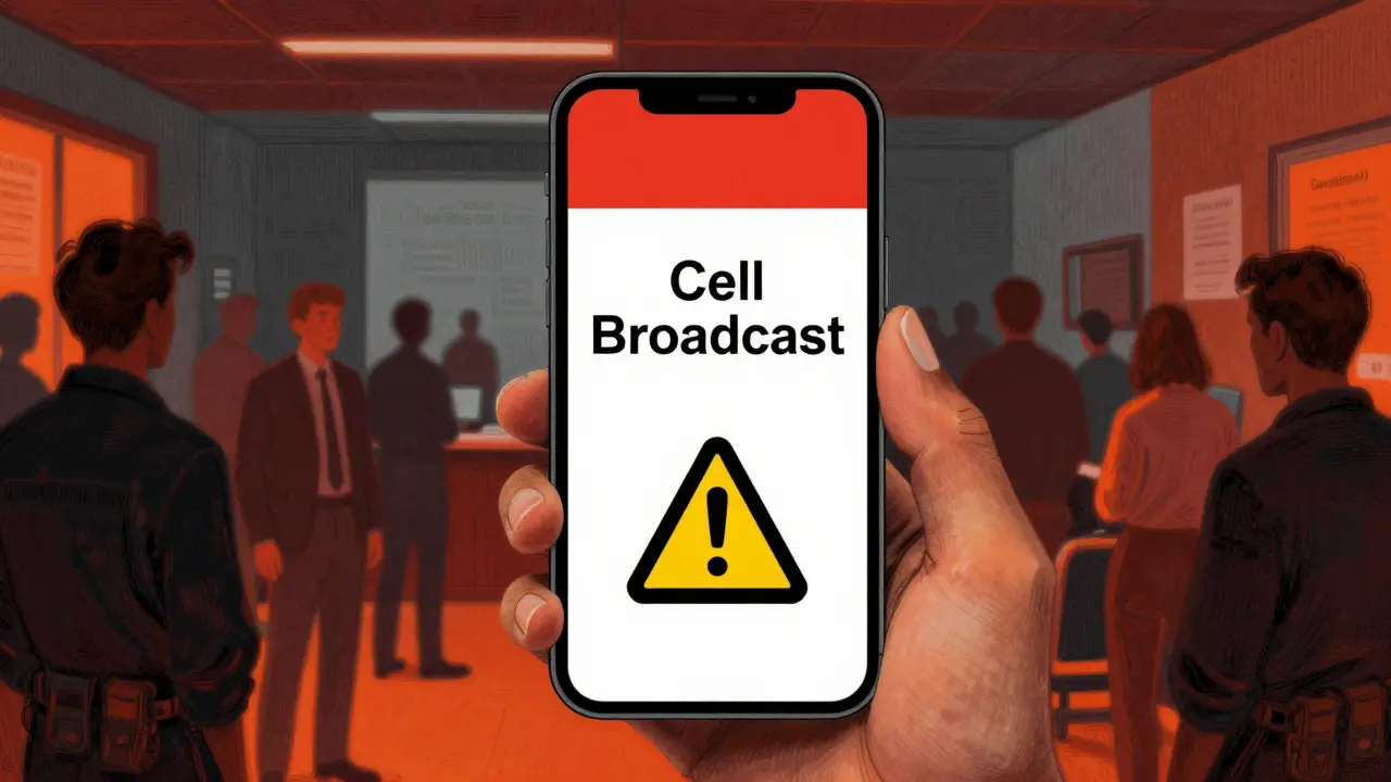 Urgentní varování Cell Broadcast na mobilu